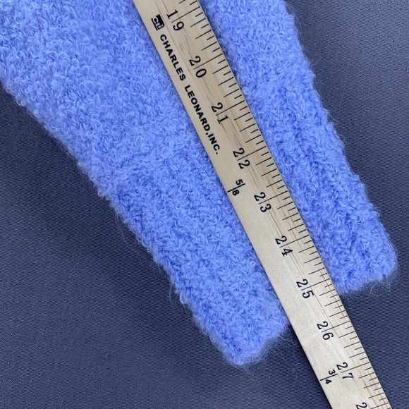 Aerie‎ Sweater Womens XL Blue V Neck Boucle Fuzzy Knit Pullover New Tags Cozy - Picture 13 of 14